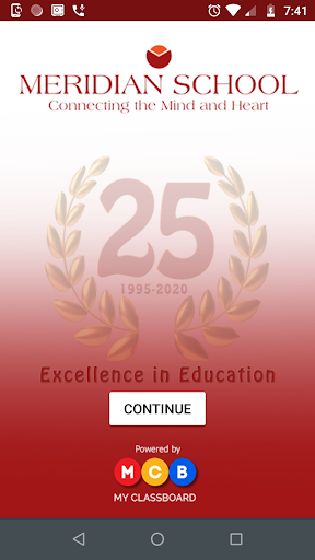 Android application Meridian School Hyderabad screenshort