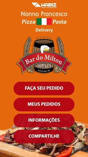 Android application Bar do Milton e Pizzas Nonno screenshort