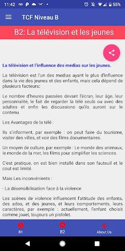 TCF Niveaux B1, B2 Screen 3
