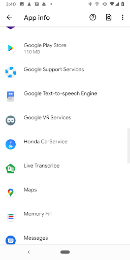 Honda CarService Screen 2
