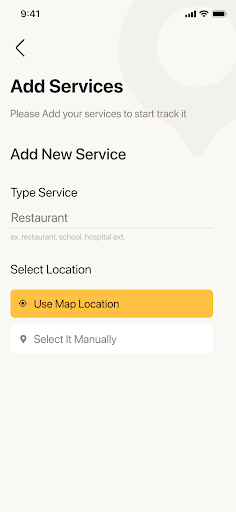 Android application Iam Here Provider screenshort