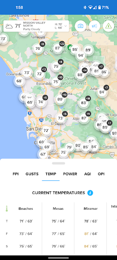 SDGE Weather Screen 2