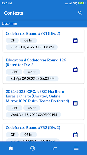 Android application Codeforces Companion screenshort