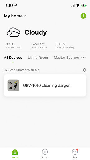 Android application SMARTg Home screenshort