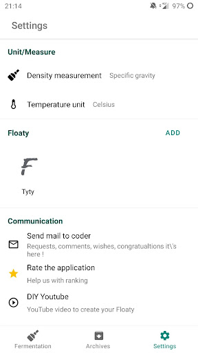 Floaty - Wifi hydrometer Screen 2