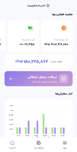 Android application دایان افیلیت - همکاری در فروش screenshort