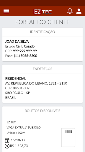 Portal do Cliente - EZTEC Screen 3