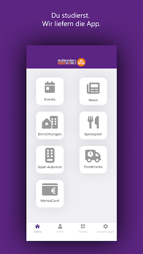 Android application studierendenWERK BERLIN screenshort