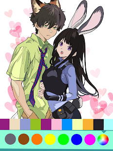 Romantic Anime Coloring Book 1.1 APK screenshots 11