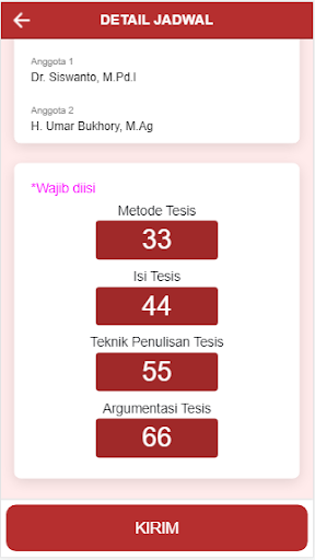 Android application MyTesis screenshort