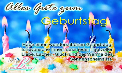 German Birthday Wishes SMS