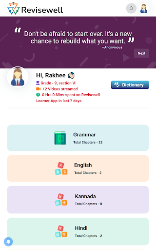 Revisewell | Learner App Screen 3