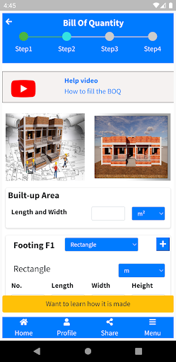 Quick Building Estimation Screen 2