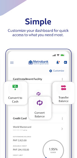 Metrobank App Screen 3