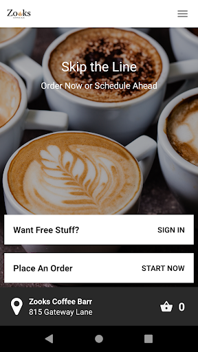 ZOOKS Coffee Bar Screen 2