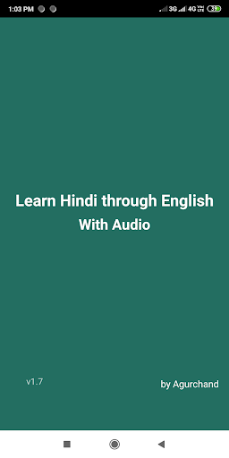 Android application Learn Hindi through English screenshort