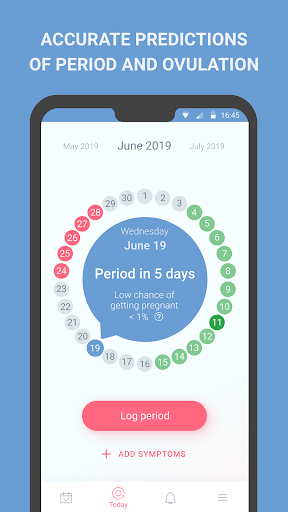 Period tracker, calendar, ovulation, cycle  screenshots 1