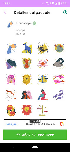 Horoscope sticker Screen 2