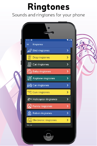 Android application Ringtones for cell phone screenshort
