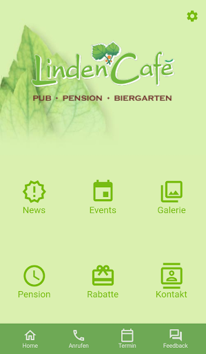 Android application Linden Café screenshort