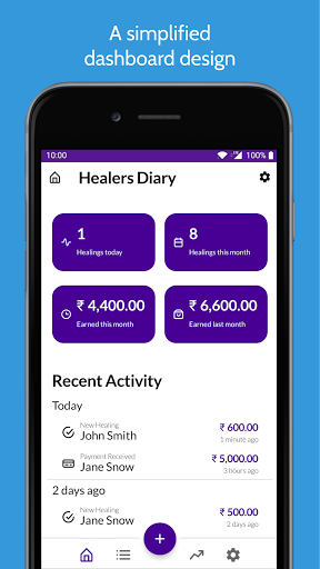 Android application Healers Diary screenshort