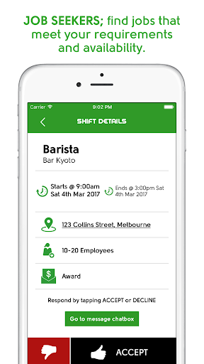 SnapMatch - Find Staff & Jobs Screen 2