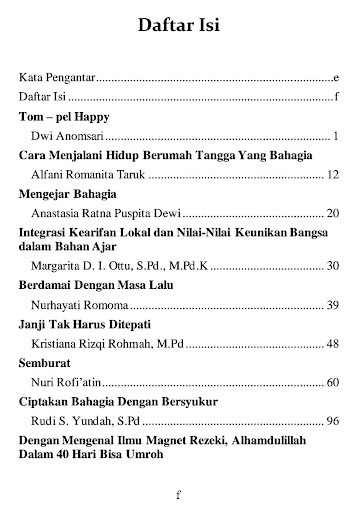 Setapak Menuju Bahagia