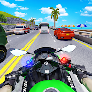Image de couverture du jeu mobile : moto de police cavalier jeux de course de trafic 