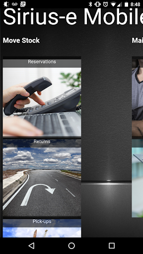Android application Sirius Enterprise Mobile screenshort