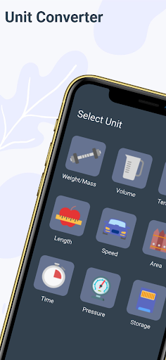 Android application Unit Converter screenshort