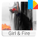 Girl & Fire Xperia™ Theme