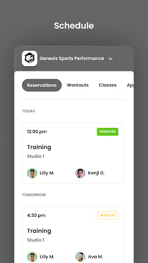 Genesis Sports Performance Screen 3