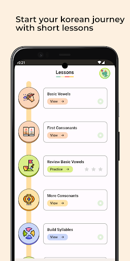 Android application KoLearn - Learn Korean & Cards screenshort