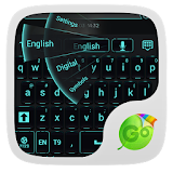 GO Keyboard Black Cyan Theme icon