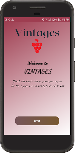 Android application Vintages screenshort