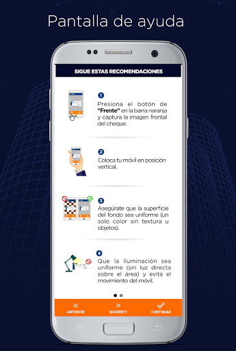 Android application Deposito Movil Interbanco screenshort