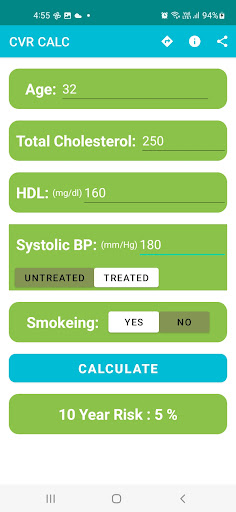 CVR 10 Year Heart Risk Calc