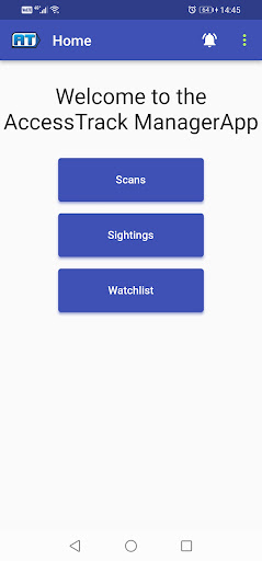 AccessTrack Manager Screen 2