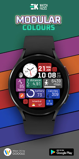 Android application Modular Colours - Watch Face screenshort
