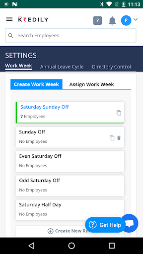 Kredily Admin Payroll & HR App Screen 2