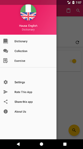 Android application Hausa English Dictionary screenshort