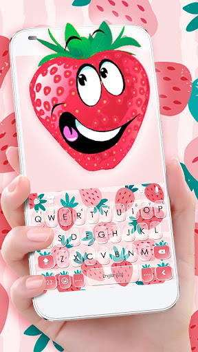 Android application Funny Face Strawberry Keyboard screenshort