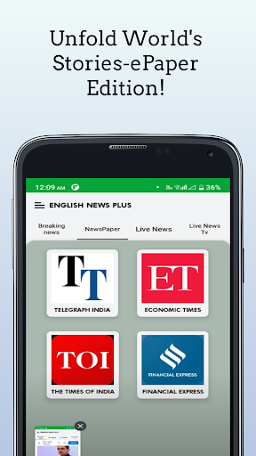 English News Plus - Live News Screen 2
