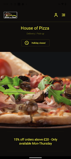Android application House Of Pizza screenshort