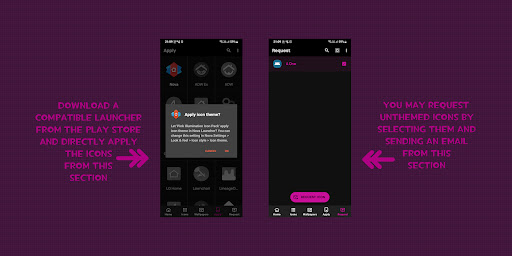 Screenshot of Pink Illumination Icon Pack