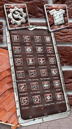 Brown Brick Theme Launcher Screen 2