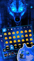 screenshot of Ice Wolf 3D Keyboard Theme