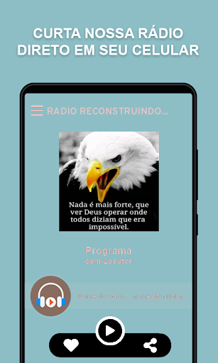 Android application Radio Reconstruindo Vidas screenshort