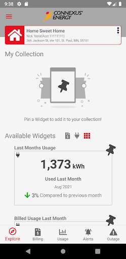 Android application Connexus Energy screenshort