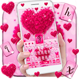 Pink Love Heart Keyboard Theme icon